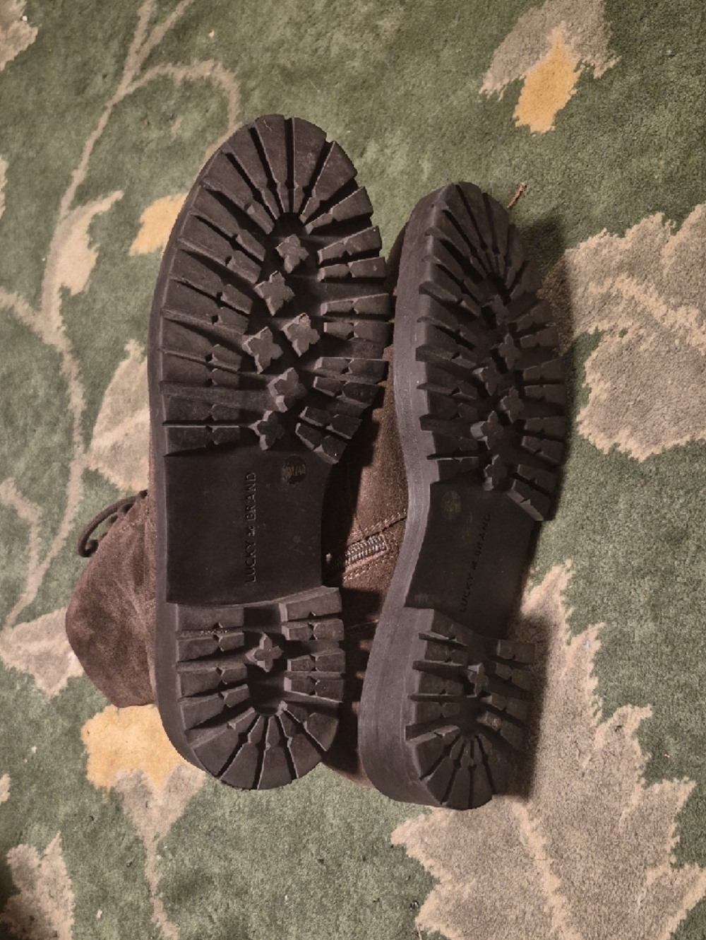 Lucky Brand Men's Dark Brown Suede Chukka Lace-Up Boots - Picture 6 of 10